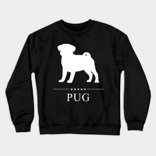 Pug Dog White Silhouette Crewneck Sweatshirt